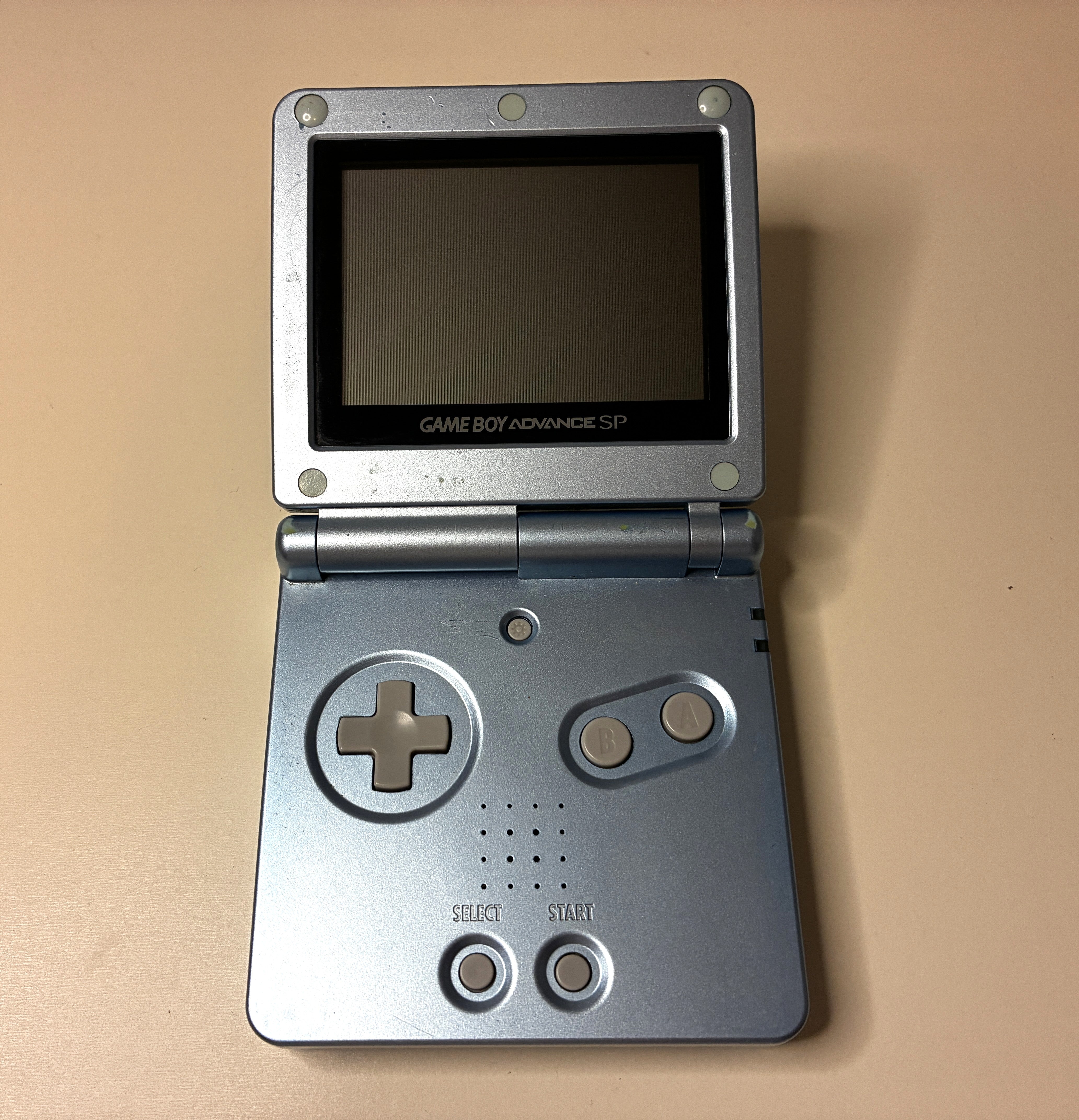 Nintendo Gameboy Advance SP Console / Pearl Blue / Audio Issue - Very Low Sound