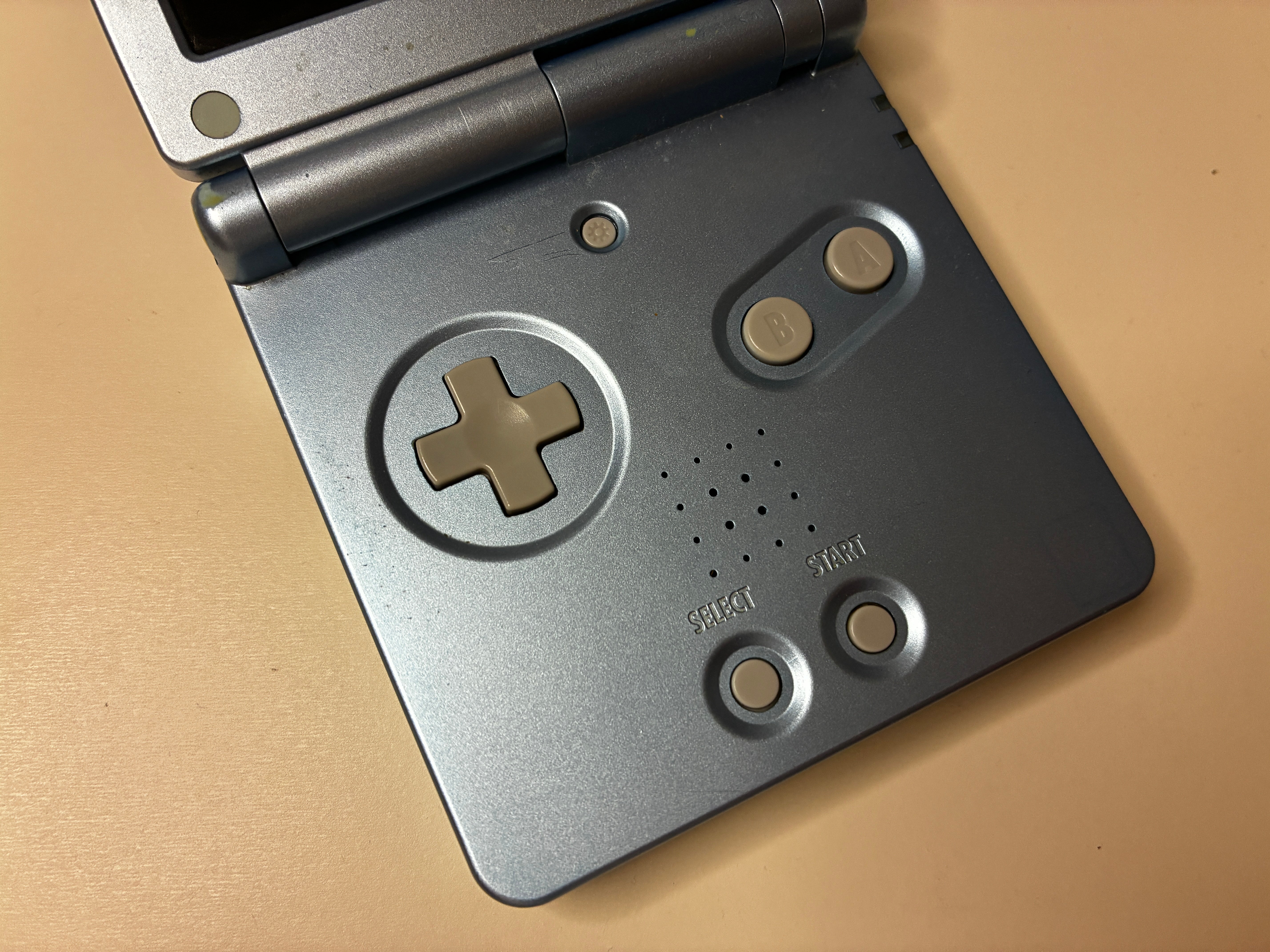 Nintendo Gameboy Advance SP Console / Pearl Blue / Audio Issue - Very Low Sound