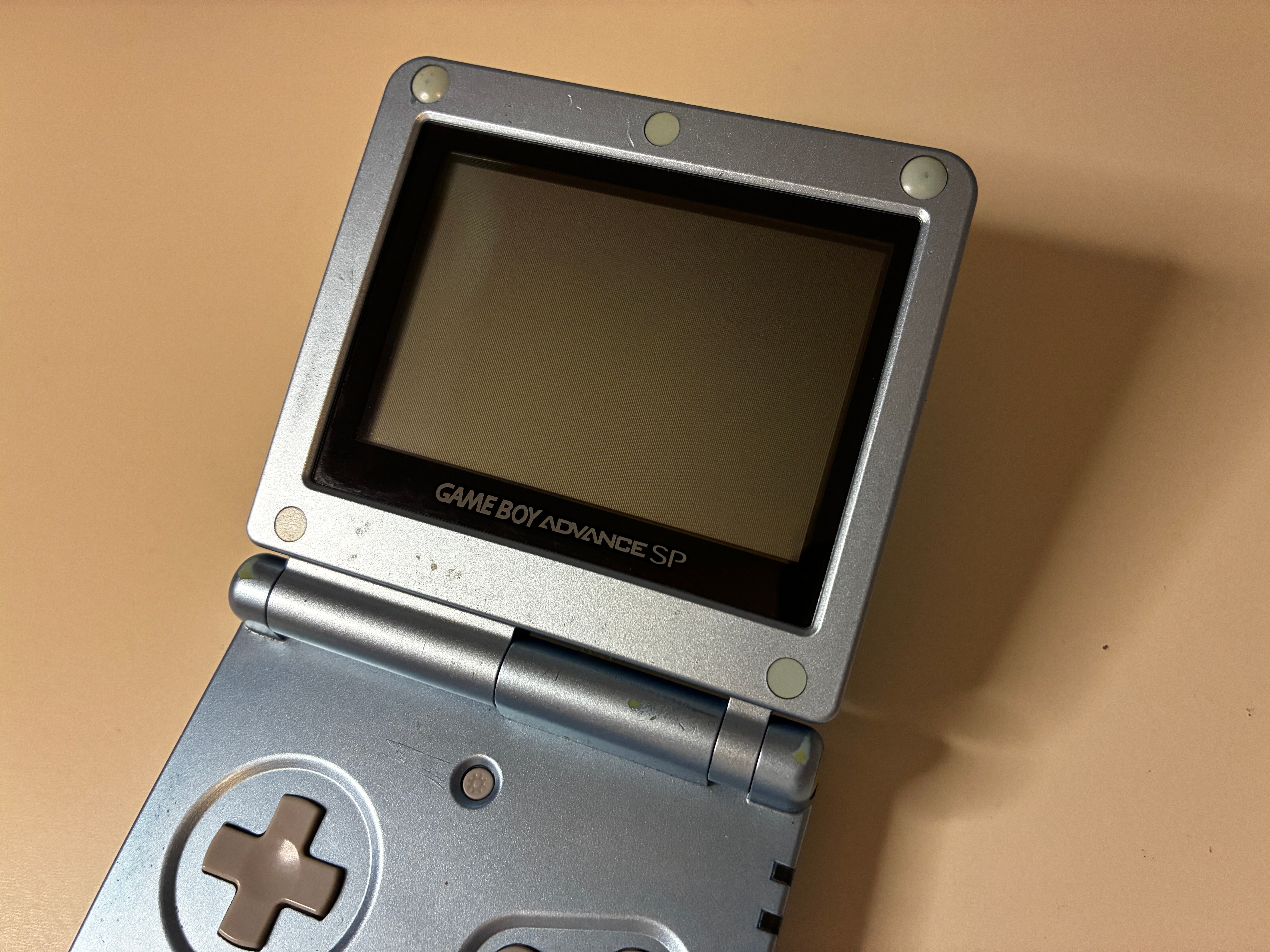 Nintendo Gameboy Advance SP Console / Pearl Blue / Audio Issue - Very Low Sound