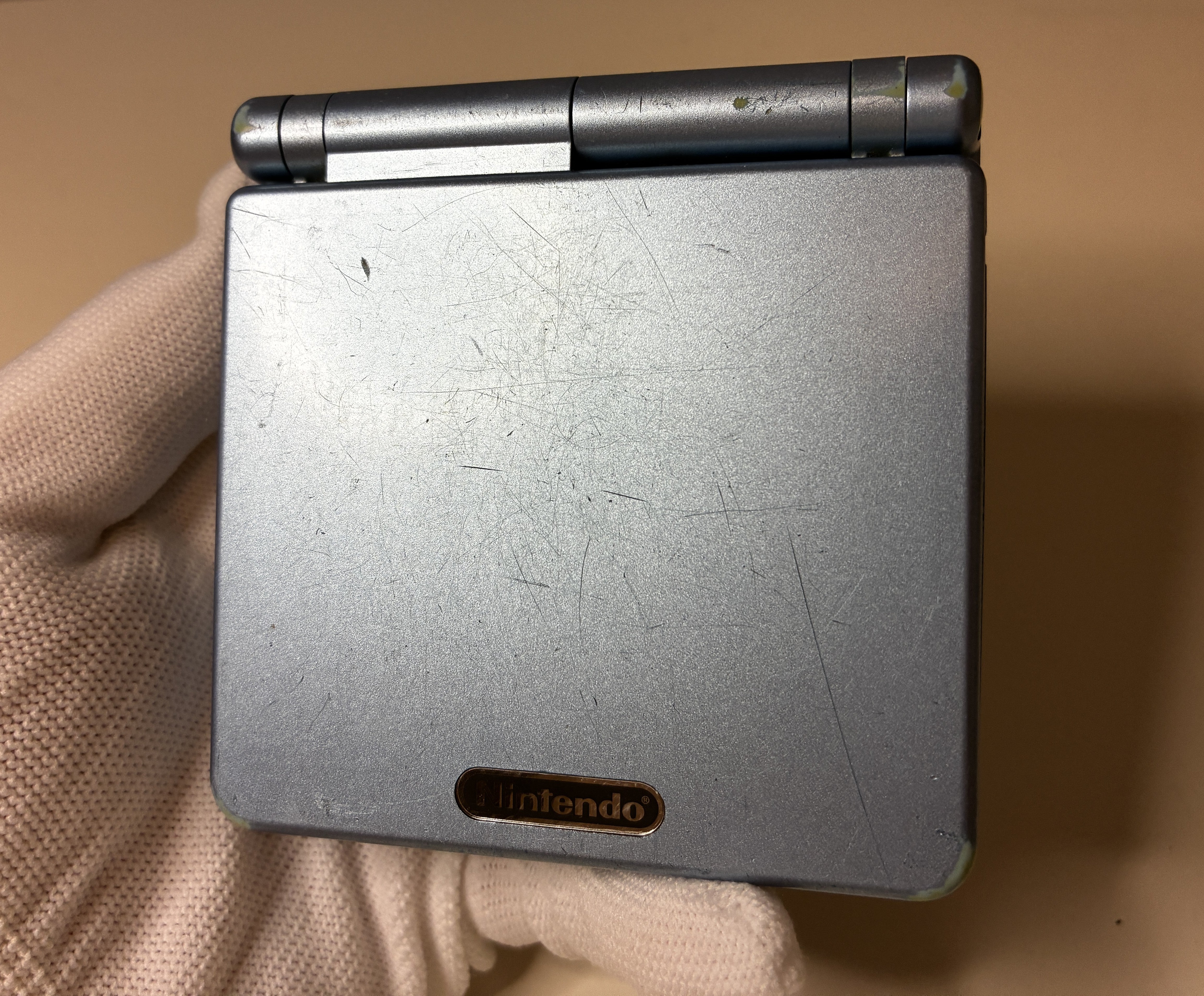 Nintendo Gameboy Advance SP Console / Pearl Blue / Audio Issue - Very Low Sound