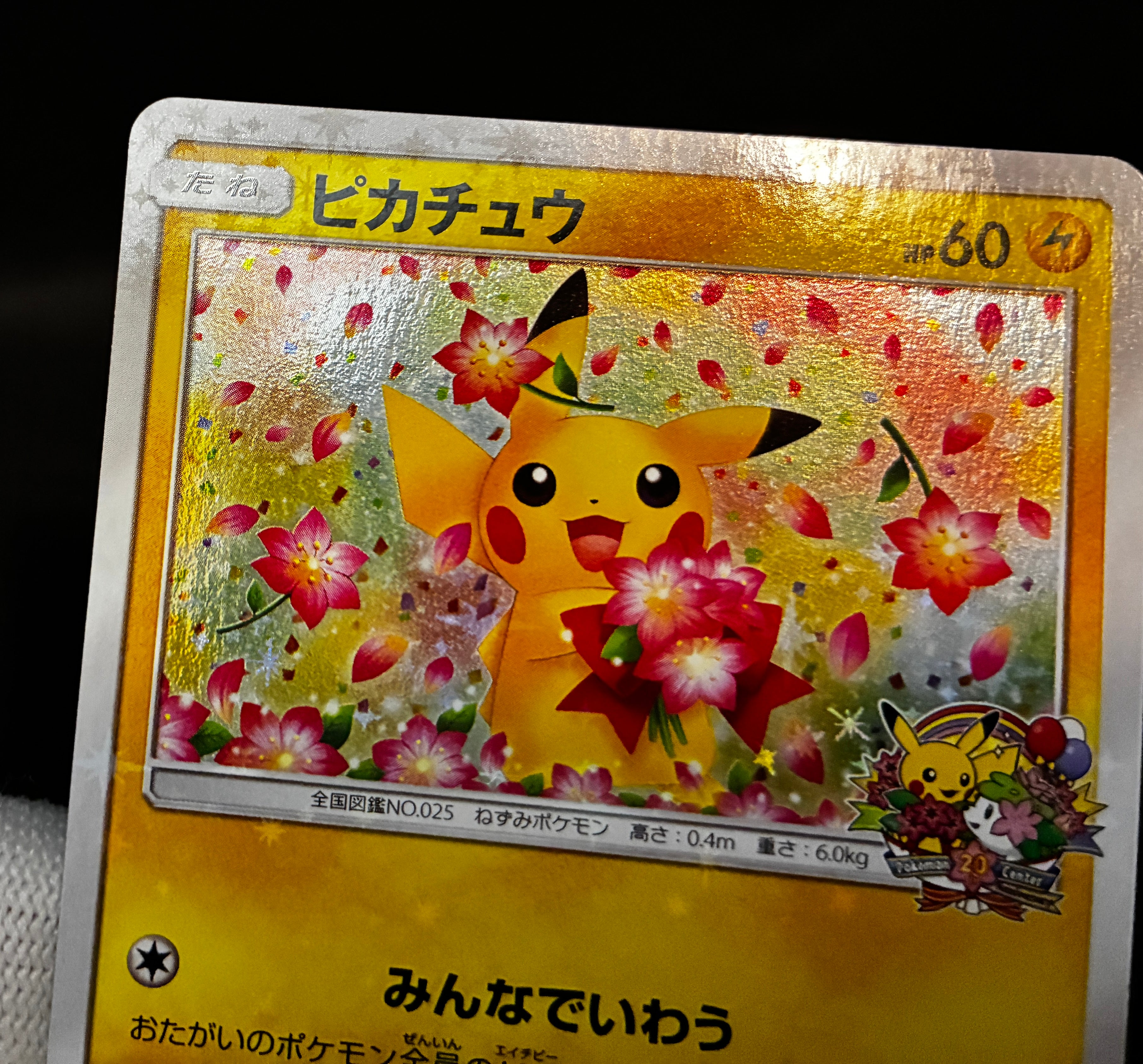 【MP】Pikachu 224/SM-P | Pokemon Center 20th Anniversary Promo | Pokemon Card Japanese